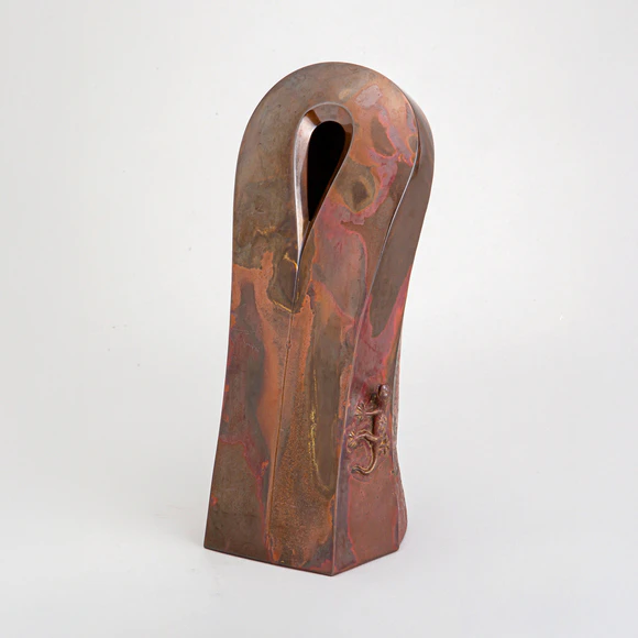 Cast Copper Flower Vessel “Moonlight”