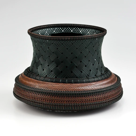 のし竹網代編茶籠(松本 破風)｜ギャラリージャパン