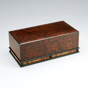 Japanese Raisin Wood Box Finished in Wiped Urushi