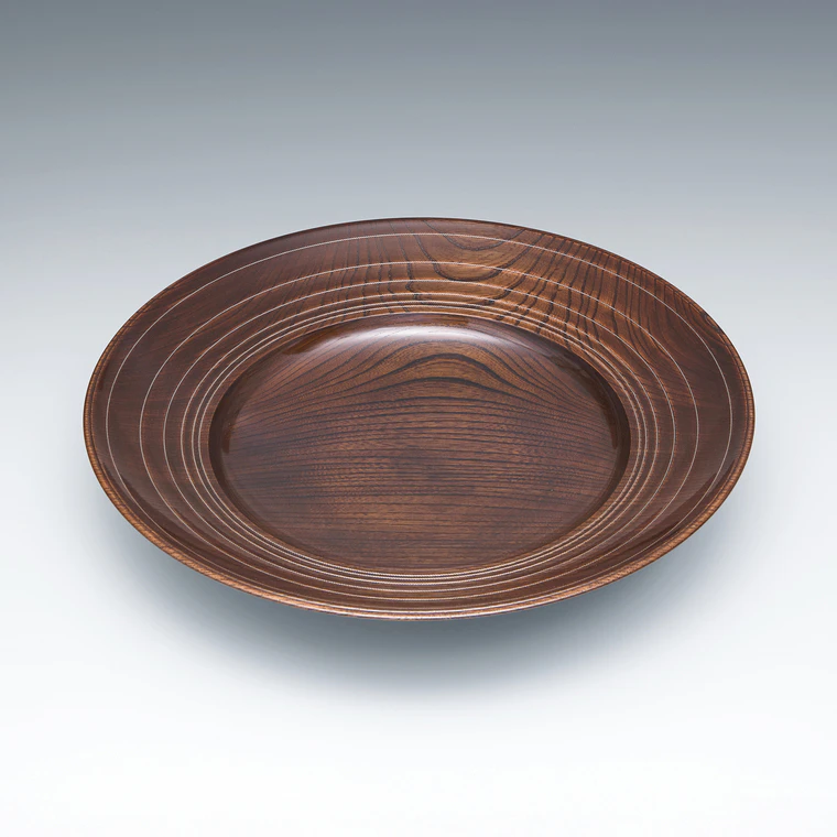 photo Food Vessel of Zelkova Wood "Silver Waves"