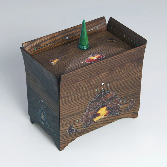 重箱　黒柿　象嵌 黒柿有線寄木象嵌箱(渡辺 晃男)｜ギャラリージャパン