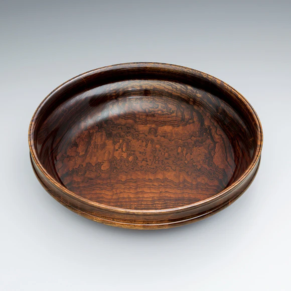 Vessel of Zelkova Wood Finished in Wiped Urushi