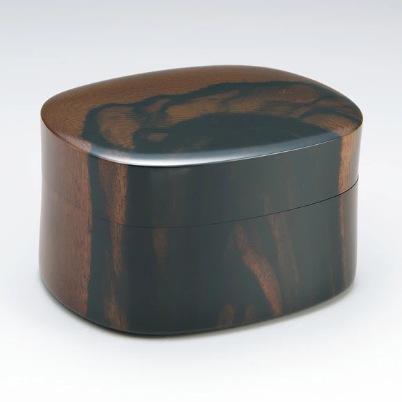 黒柿造平筋茶筒(河野 行宏)｜ギャラリージャパン