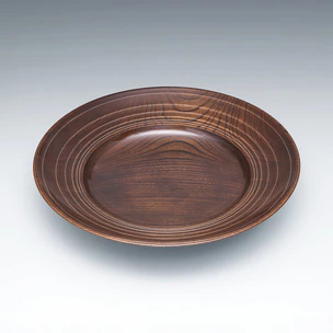 Food Vessel of Zelkova Wood "Silver Waves"