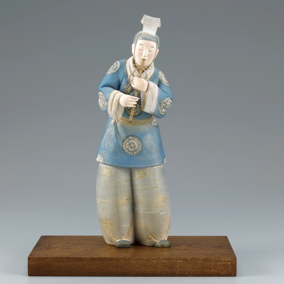 Ceramic Sculpture with Polychromy "Musical Performance"