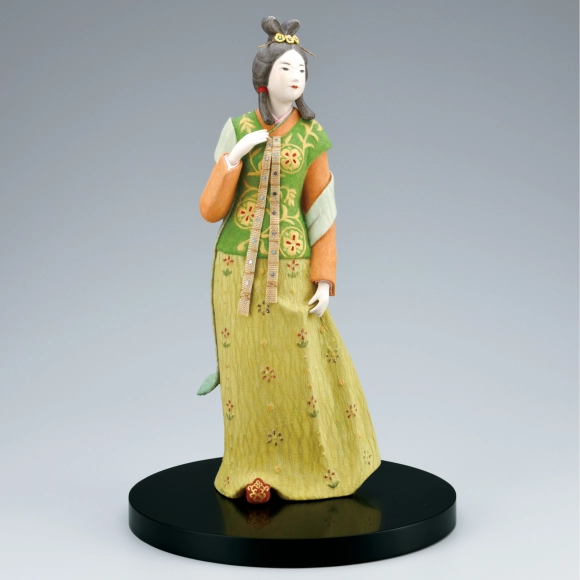 Wood sculpture with polychromy "Field of flowers"