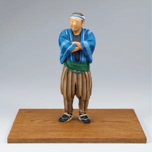 ”Head of the Group" Formed with Toso Over Wooden Core and Covered with Paper
