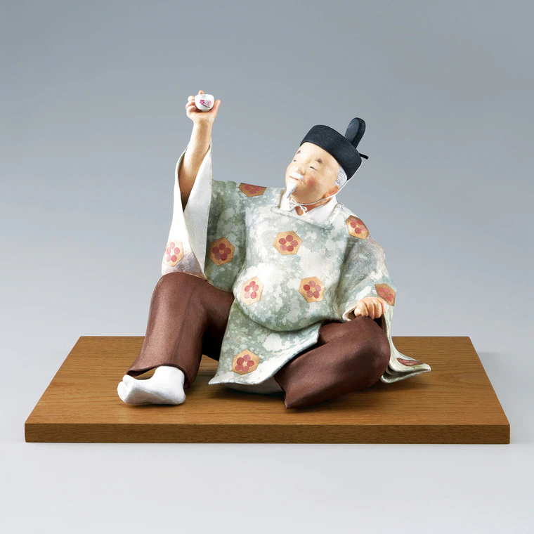 photo Paper Clay Sculpture Covered with Paper "Picture Kasuri Flower Party"