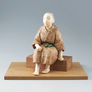 Formed with Tōso Over Wooden Core and Covered with Cloth and Paper 