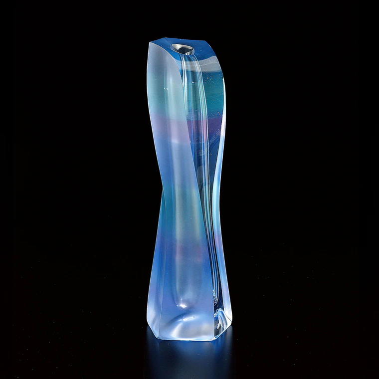 photo Glass flower Vessel "Memory of colors"