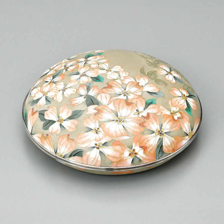 photo Cloisonne Covered Vessel "Bloom"