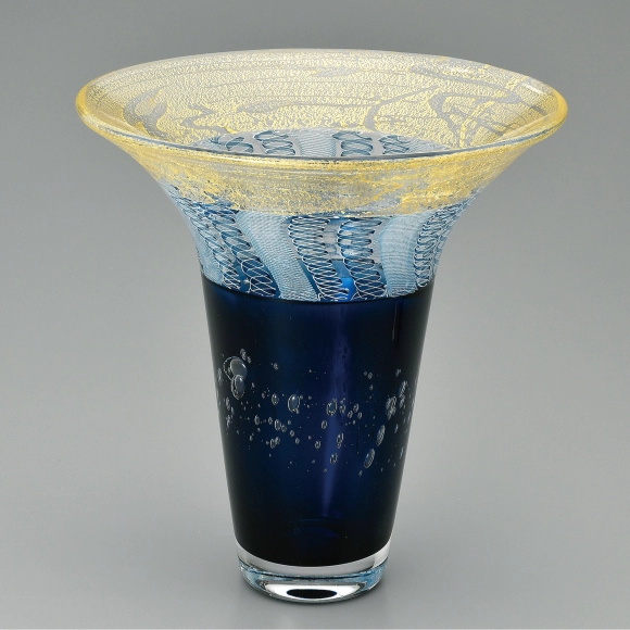 宙吹硝子三層花器