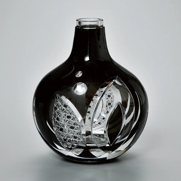 Cased Glass Cut Glass Bottle 