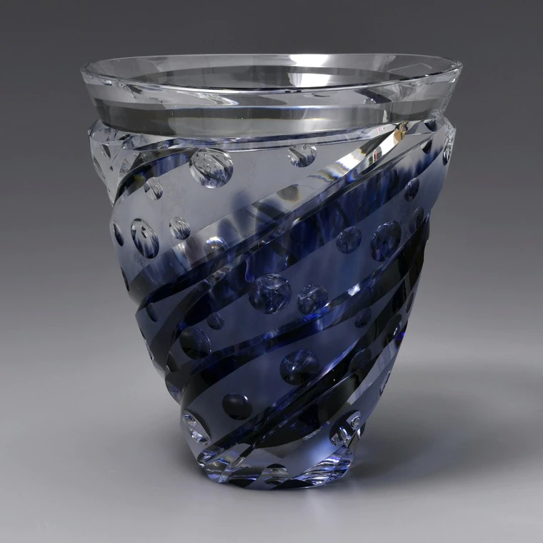 photo Cut Glass Flower Vase "Sea Palace"