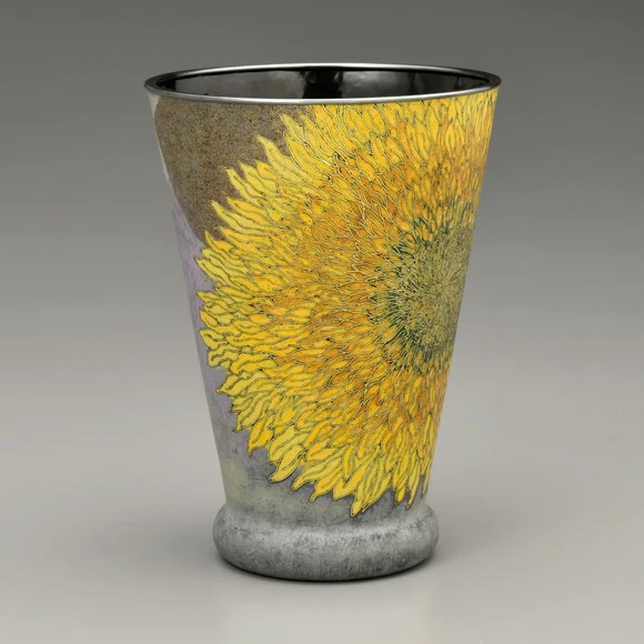 Opaque Cloisonne Flower Vessel "Sunshine"