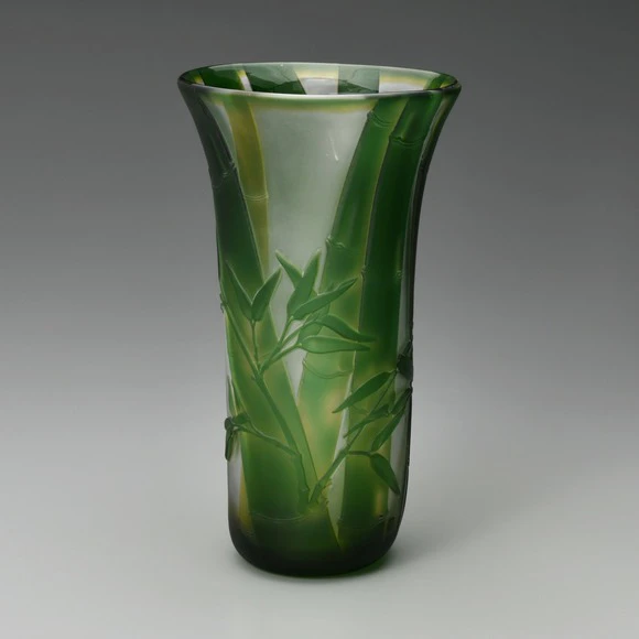 サンドブラスト花器「波に遊ぶ」(大住 実奈子)｜ギャラリージャパン