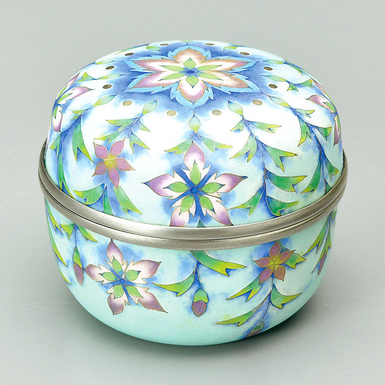 photo Cloisonne Covered Vessel "Flower Festival"