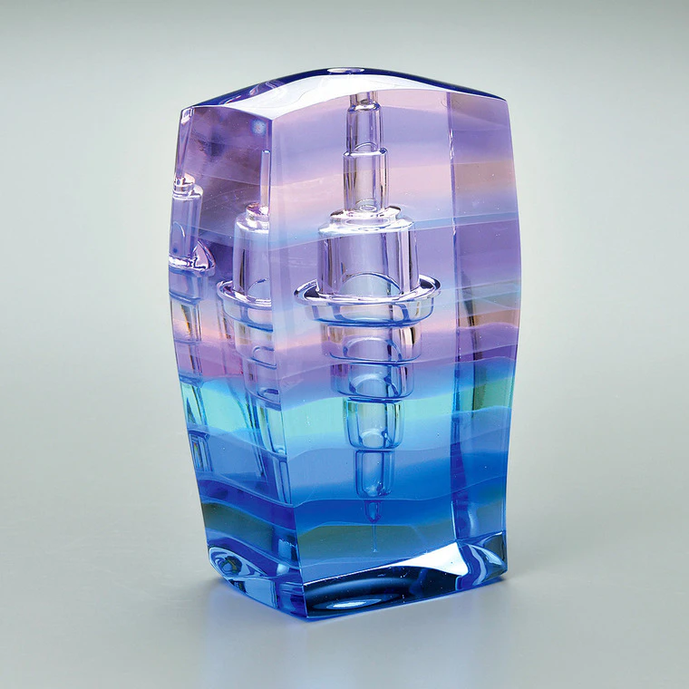 photo Glass Flower Vessel - Memory of Colors "Tofuhyo (Light Buoy)"