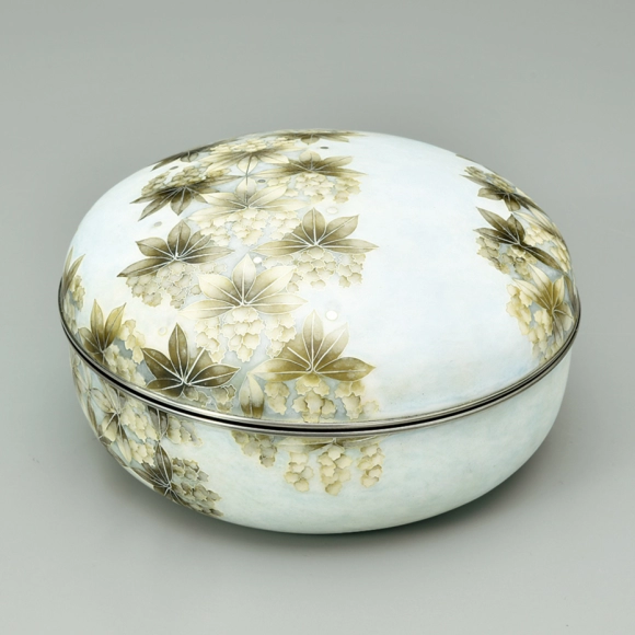 Cloisonne Covered Vessel "Spring Sunshine"
