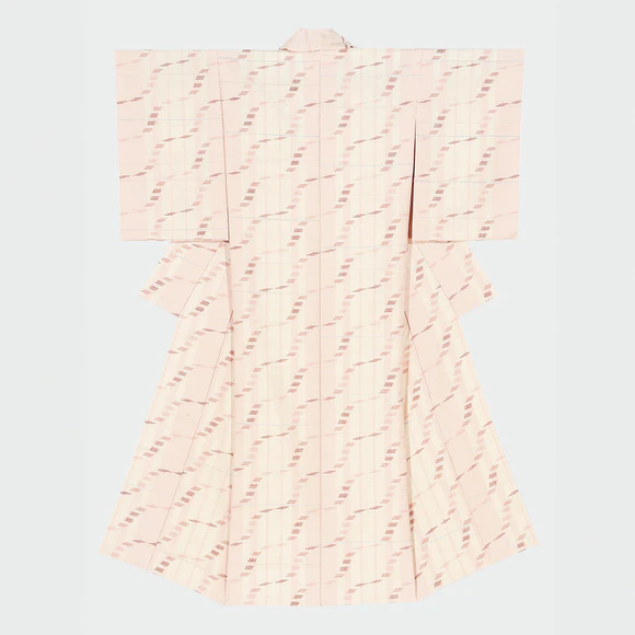 Kimono of Tsumugi "Flower raft"