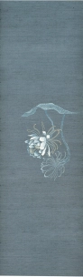 Obi Sash with Embroidery "Dutchman's Pipe Cactus"