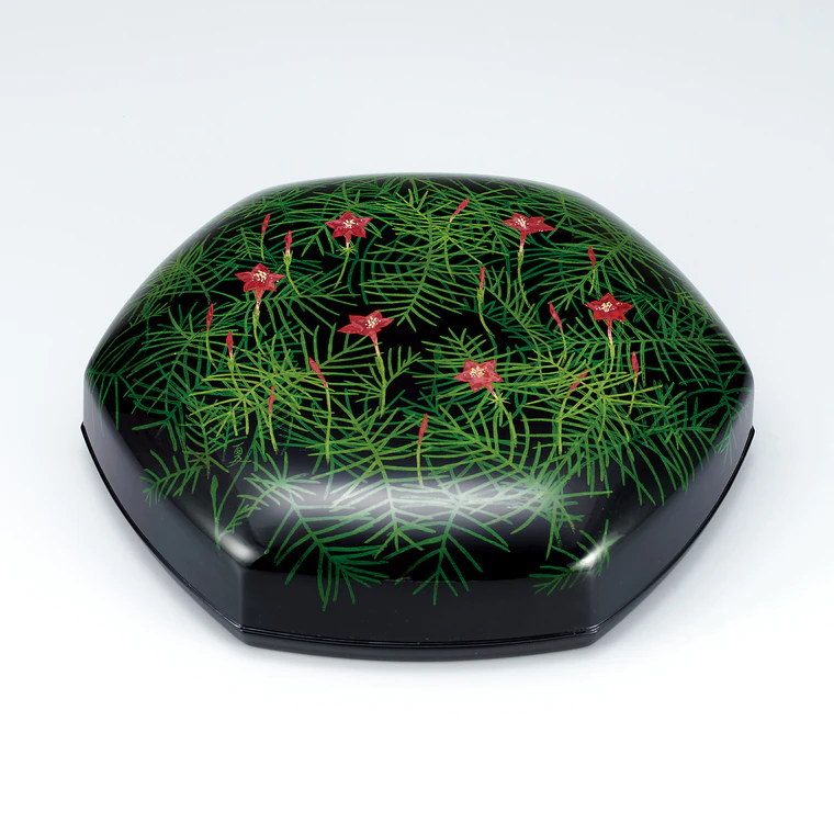 photo Hexagonal Box with Design in Kinma "Cypress Vine"