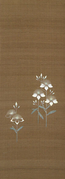 Obi Sash with Embroidery "Chinese Hypericum"