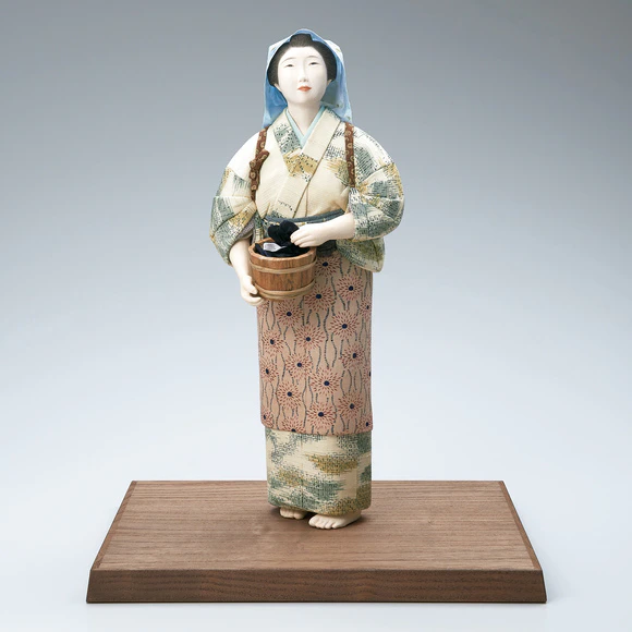 木芯桐塑木目込「雨あがり」