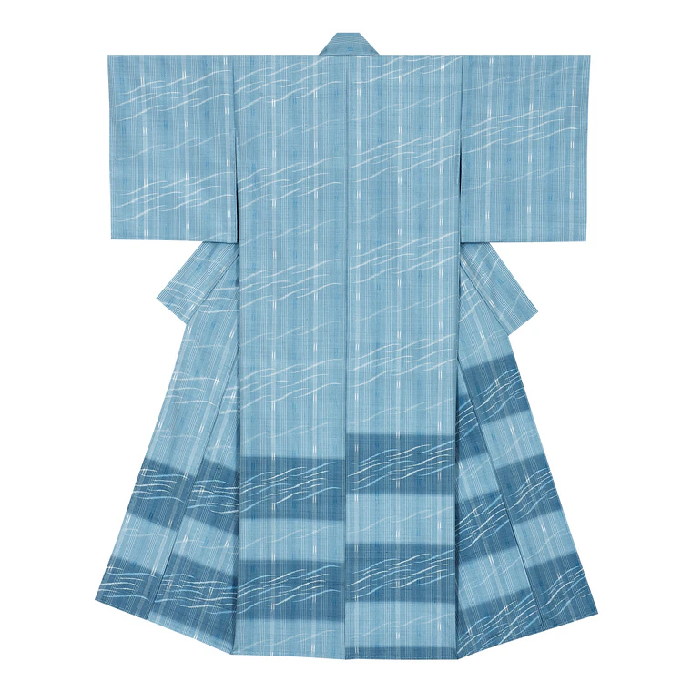 photo Kimono of Tsumugi "Clear stream"