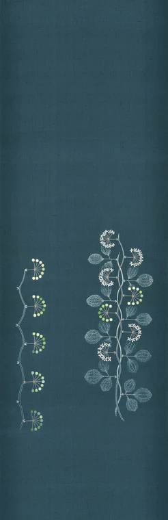 photo Obi Sash with Embroidery "Chinese Smilax"