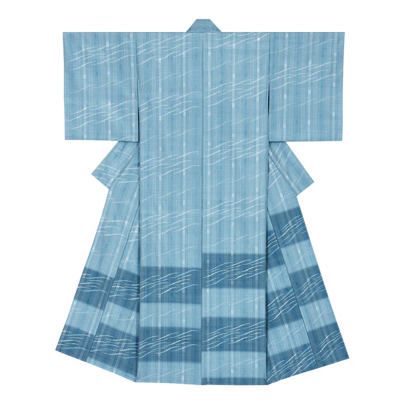 Kimono of Tsumugi "Clear stream"