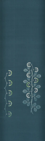 Obi Sash with Embroidery "Chinese Smilax"