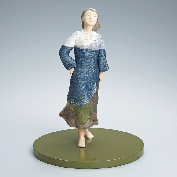 Wood Sculpture Covered with Cloth in Kimekomi Method 