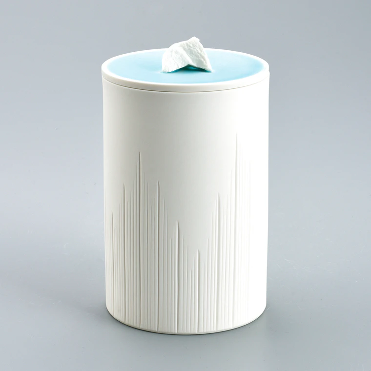 photo Covered Vessel with icy blue glaze "Sea of ice"