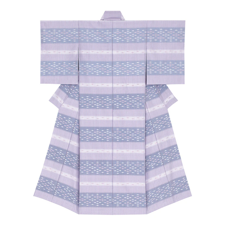 photo Kimono of Tsumugi "Flower raft"