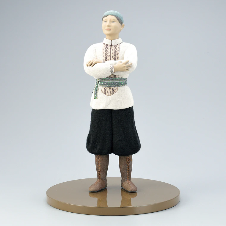 photo Wood Sculpture Covered with Cloth in Kimekomi Method "Big earth"