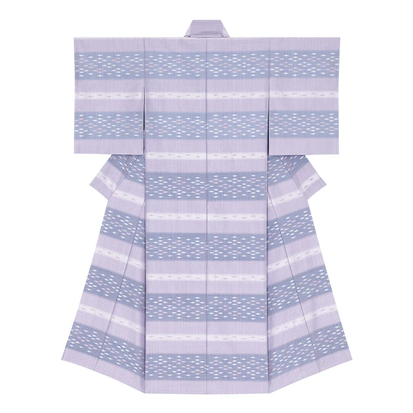 Kimono of Tsumugi "Flower raft"