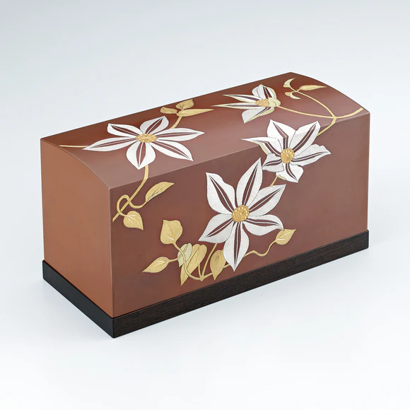 Copper Box with Clematis Design in Inlay