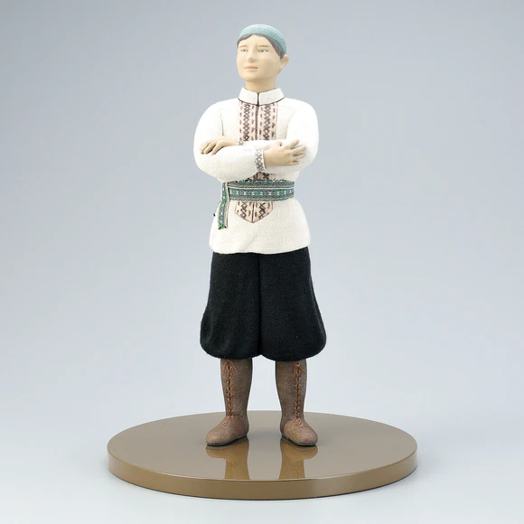 Wood Sculpture Covered with Cloth in Kimekomi Method "Big earth"
