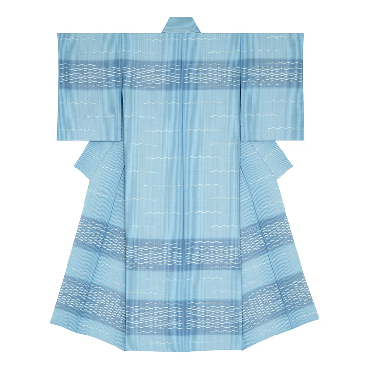 photo Kimono of Tsumugi "Still Waves"