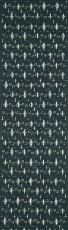 photo Ojiya Ramie Crepe Kasuri Cloth for Kimono "Flower of Indigo Colors"