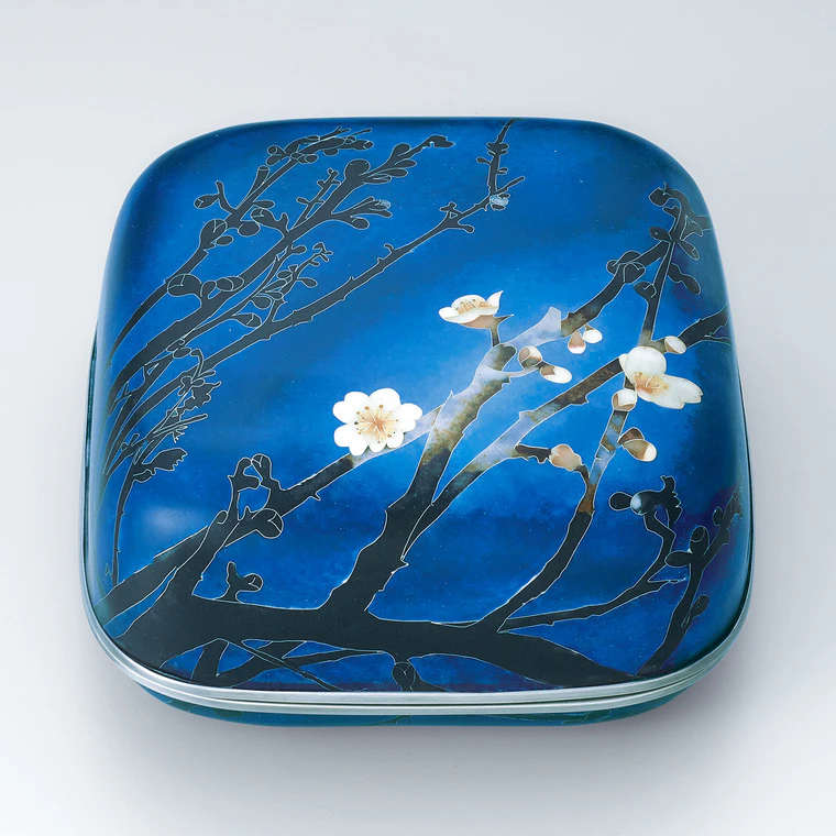 photo Cloisonne Covered Vessel "Ai no Toki (Indigo Moment)"