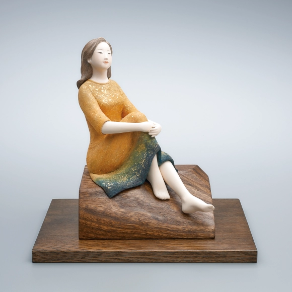 Wood Sculpture Covered with Cloth "Hill of Light"