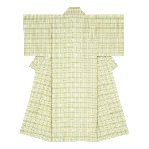 Plant Dyed Kimono of Dōton Weave "Southern wind in early summer"