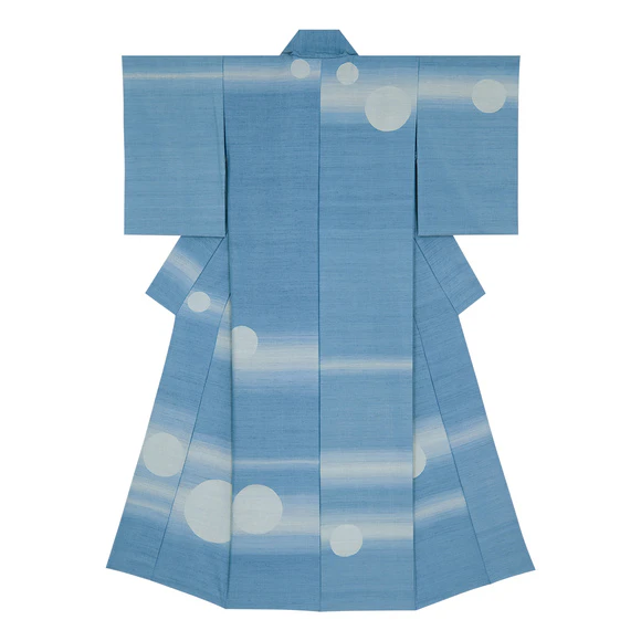 紬織着物「春の空」