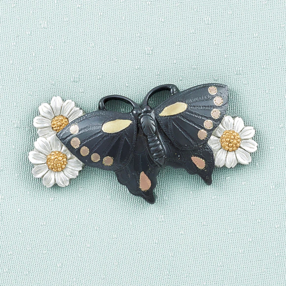 Metal Fitting in Shape of Black Butterfly