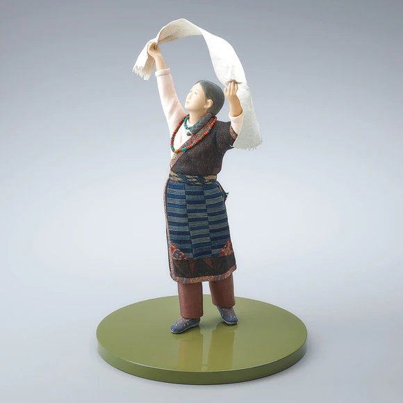 Wood Sculpture Covered with Cloth in Kimekomi Method 