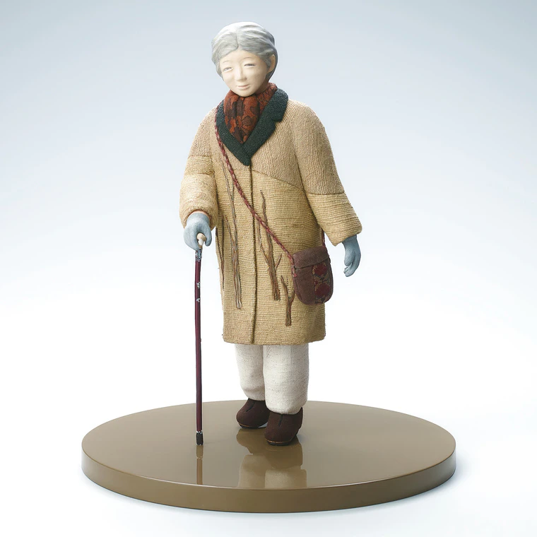 photo Wood Sculpture Covered with Cloth in Kimekomi Method "Marronnier Avenue"