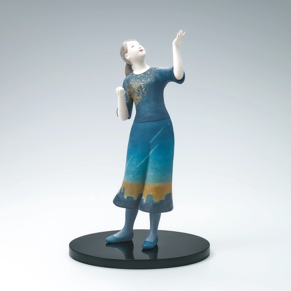 Wood Sculpture Covered with Cloth and Polychromied "Catch the Stars"