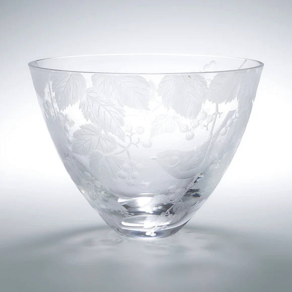 グラヴィールカワセミ文花器(後閑 博明)｜ギャラリージャパン